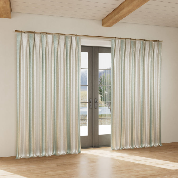 Custom curtain in Anguilla Aqua