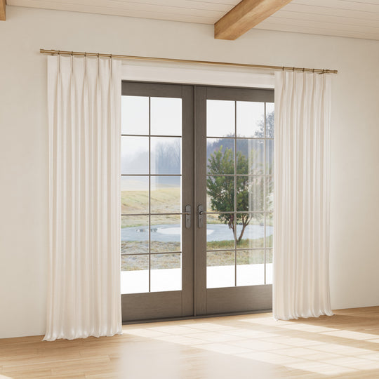 Custom curtain in Chino Pearl
