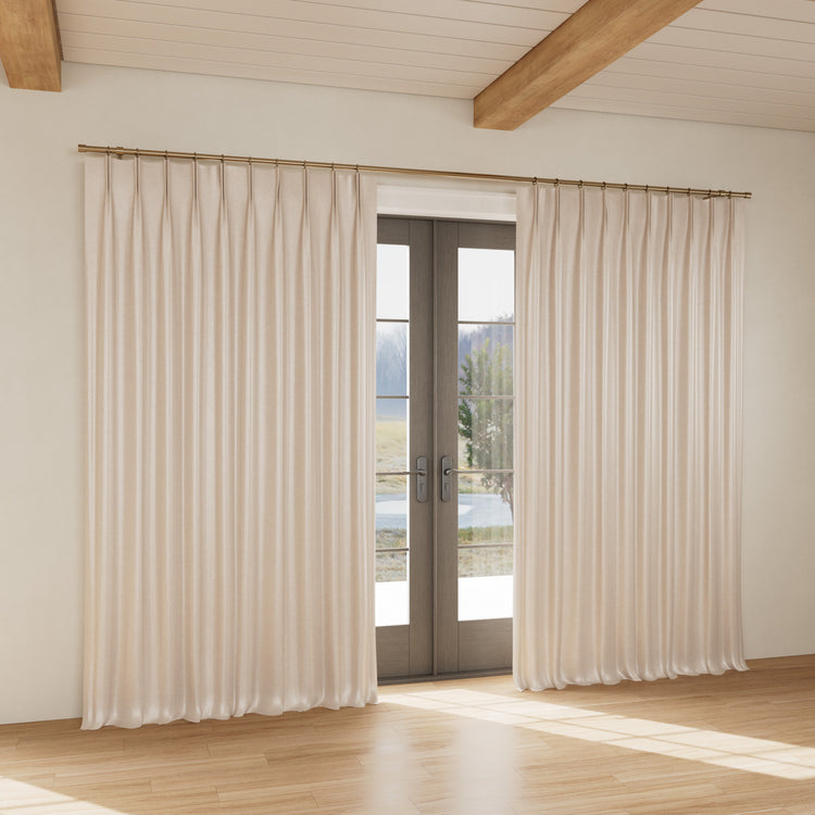 Custom curtain in Chino Platinum