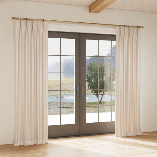Custom curtain in Chino Platinum