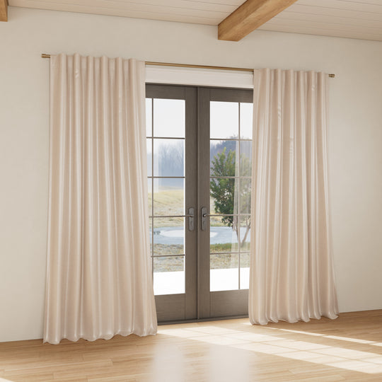 Custom curtain in Chino Platinum