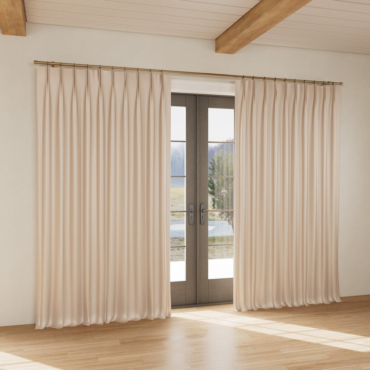 Custom curtain in Hammered Champagne