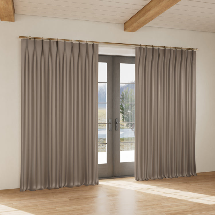 Custom curtain in Hammered Taupe