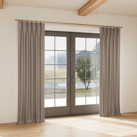 Custom curtain in Hammered Taupe
