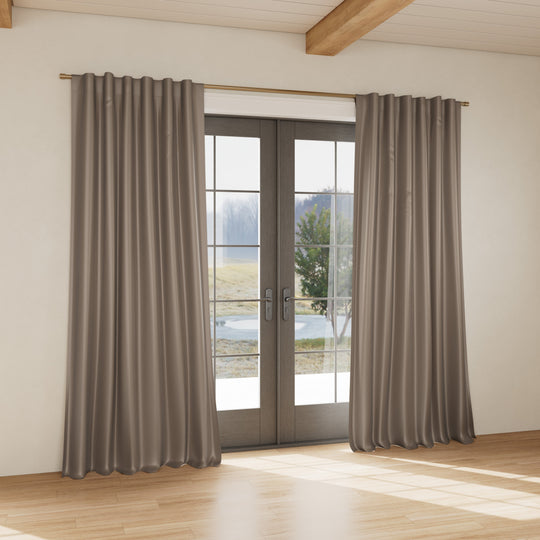 Custom curtain in Hammered Taupe