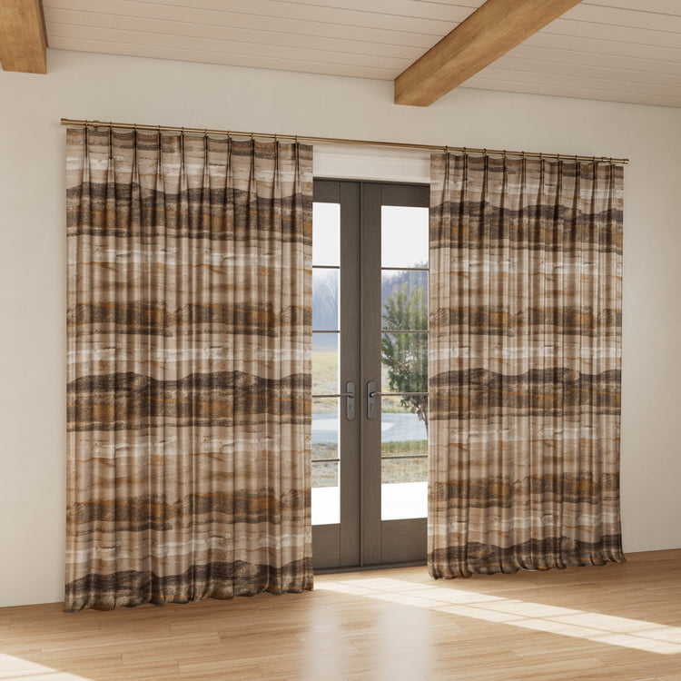 Custom curtain in Horizon Smoke