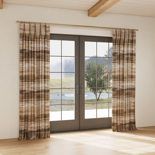 Custom curtain in Horizon Smoke
