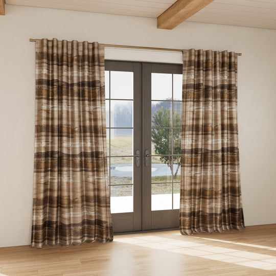 Custom curtain in Horizon Smoke