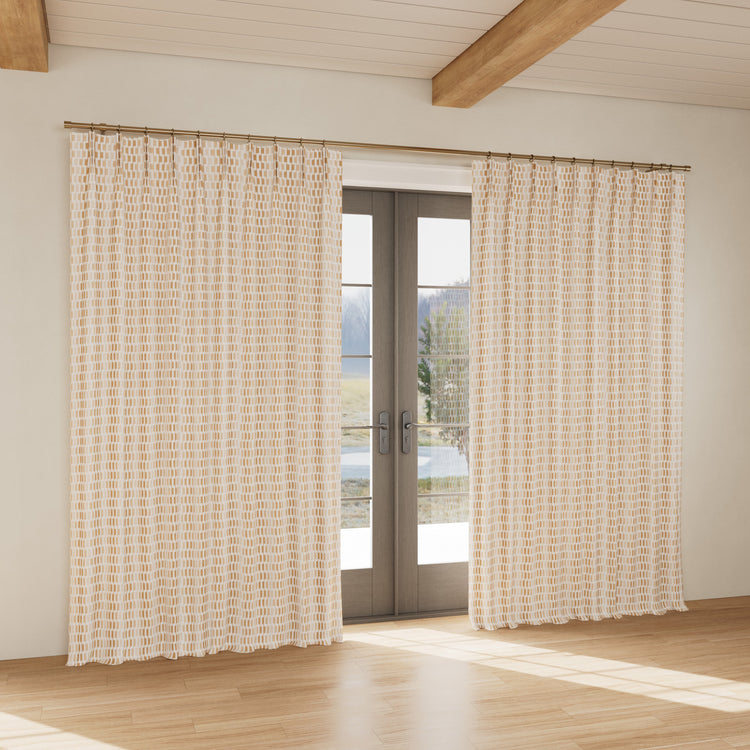 Custom curtain in Ingot Gold