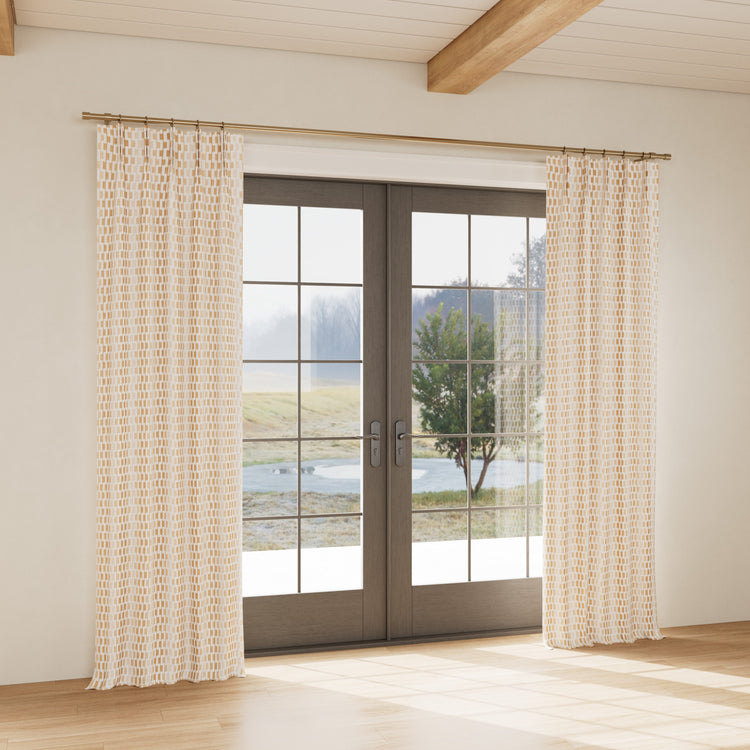 Custom curtain in Ingot Gold