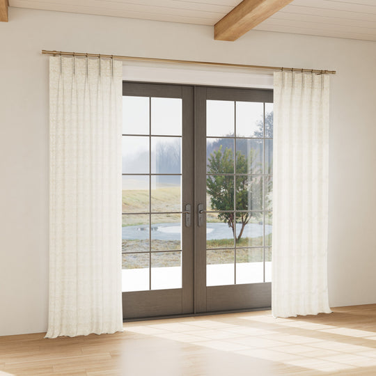 Custom curtain in La Sirene Soft Gold