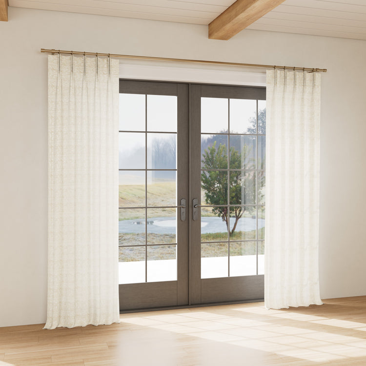Custom curtain in La Sirene Soft Gold