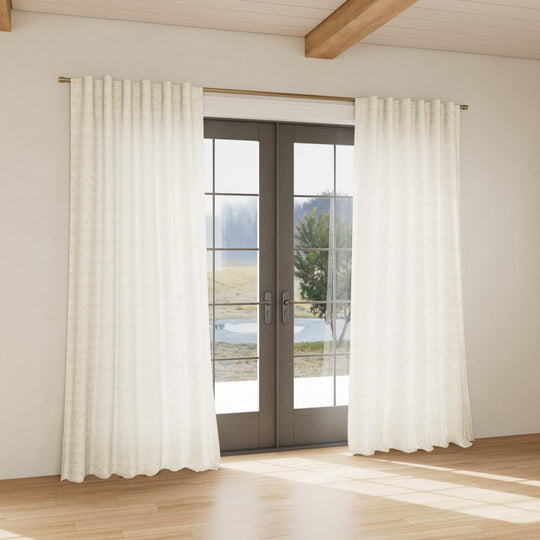 Custom curtain in La Sirene Soft Gold