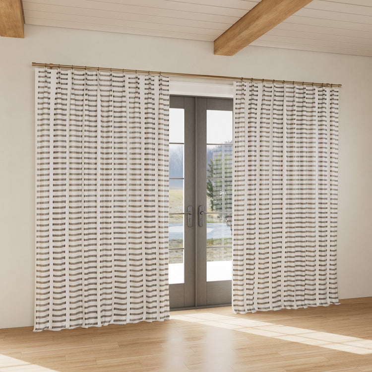 Custom curtain in Latera White/Charcoal
