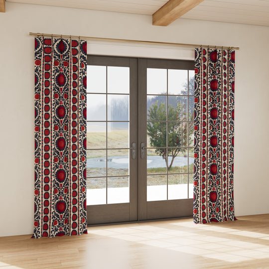 Custom curtain in Suzani