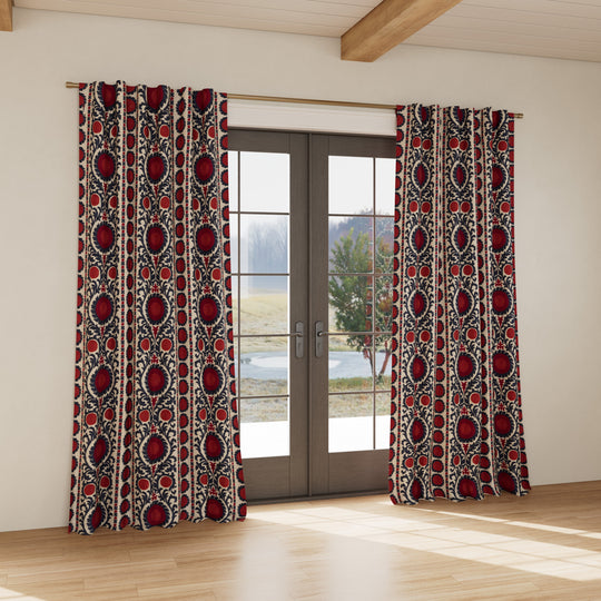 Custom curtain in Suzani
