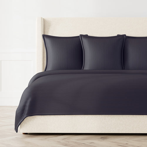 Linea Coverlet Set - Black