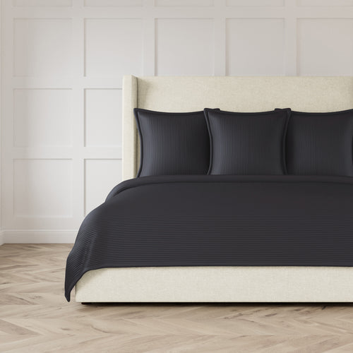 Linea Coverlet Set - Black