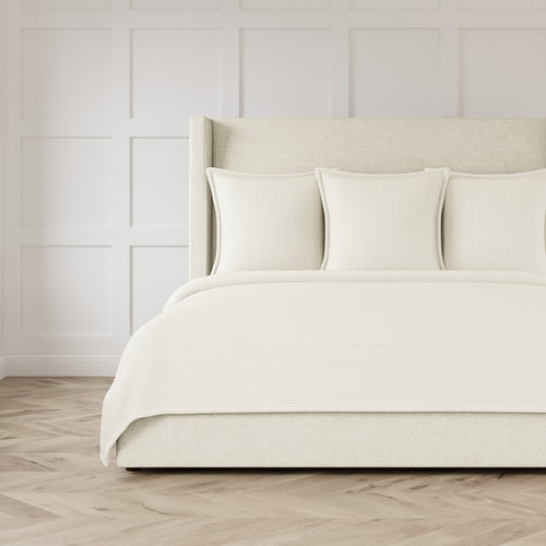 Linea Coverlet Set - Ivory