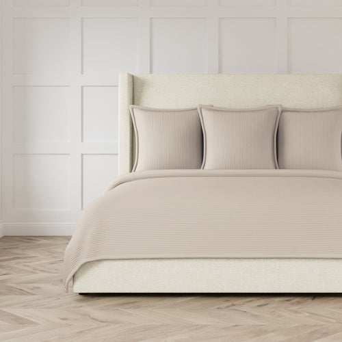 Linea Coverlet Set - Taupe