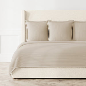 Linea Coverlet Set - Taupe