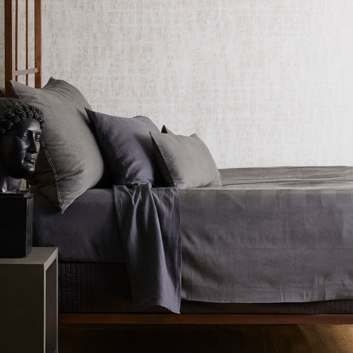 Linen Duvet Set - Charcoal