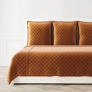 Velvet Coverlet Set - Amber