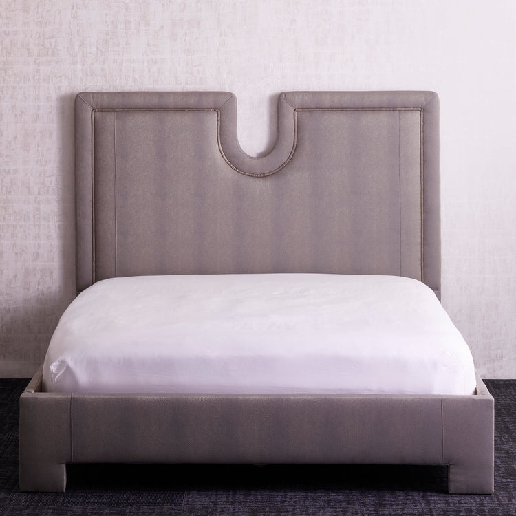 Keyhole Upholstered Bed / Headboard