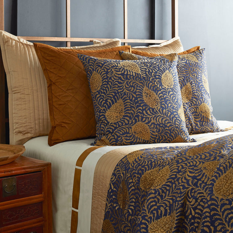Velvet Coverlet Set - Amber