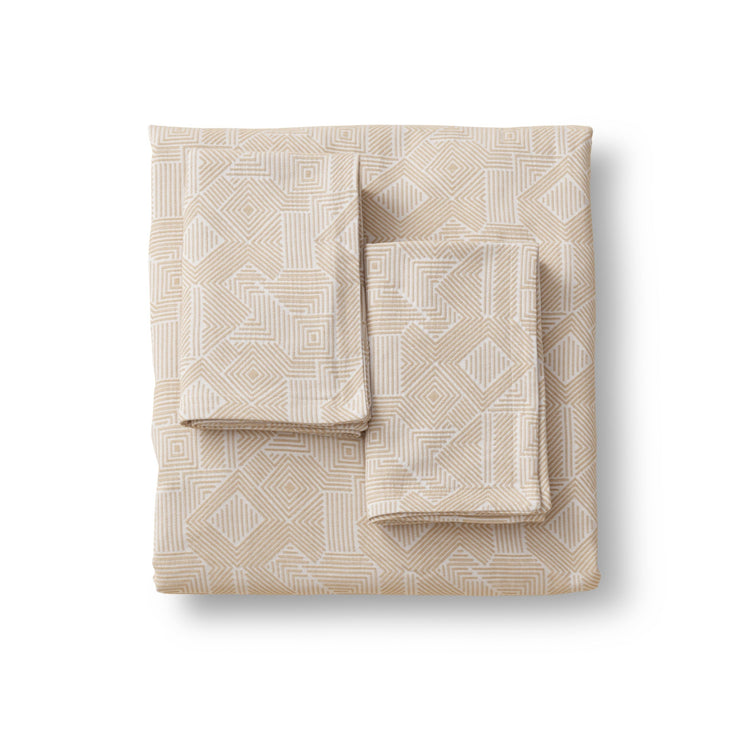 Sashiko Duvet Set - Sand  -YSETDVSMK-SAN YSETDVSMQ-SAN
