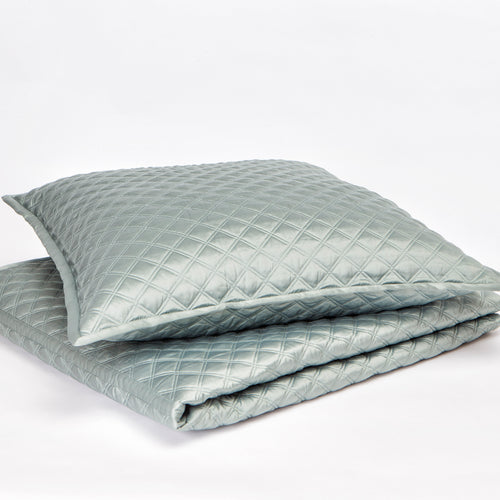 Double Diamond Coverlet Set - Seablue