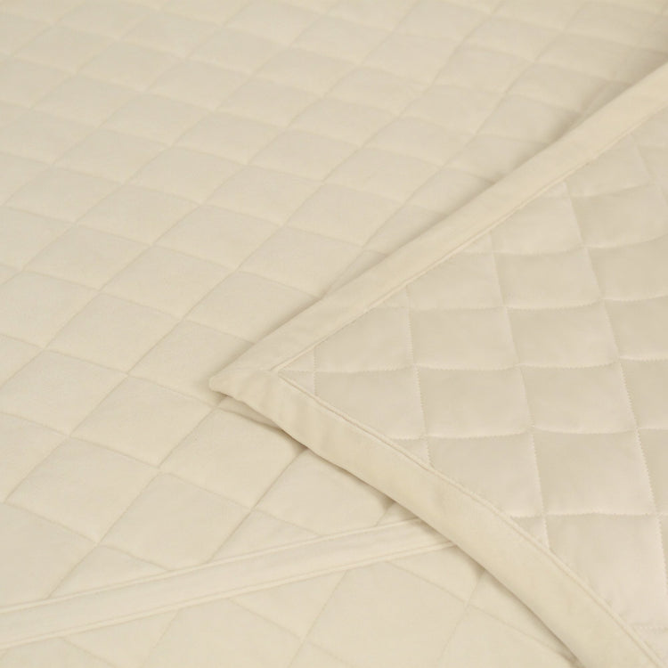 Product with title Velvet Coverlet Set - Ivory